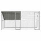 vidaXL Hühnerkäfig 2 pcs Silber 400 x 200 x 200 cm Stahl und PE