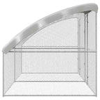 vidaXL Hühnerkäfig 2 pcs Silber 400 x 200 x 200 cm Stahl und PE