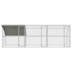 vidaXL Hühnerkäfig 3 pcs Silber 600 x 200 x 200 cm Stahl und PE