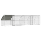 vidaXL Hühnerkäfig 4 pcs Silber 800 x 200 x 200 cm Stahl und PE