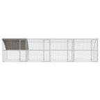 vidaXL Hühnerkäfig 4 pcs Silber 800 x 200 x 200 cm Stahl und PE