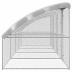 vidaXL Hühnerkäfig 4 pcs Silber 800 x 200 x 200 cm Stahl und PE