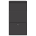 vidaXL Paketdrop-Box mit Speicher Schwarz 44 x 22 x 82 cm Stahl