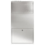 vidaXL Paketdrop-Box mit Speicher Silber 44 x 22 x 82 cm Edelstahl