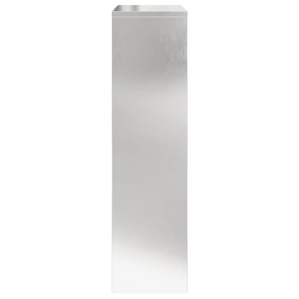 vidaXL Paketdrop-Box mit Speicher Silber 44 x 22 x 82 cm Edelstahl