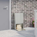 vidaXL Paketdrop-Box mit Tür Silber 44 x 22 x 82 cm Verzinkter Stahl