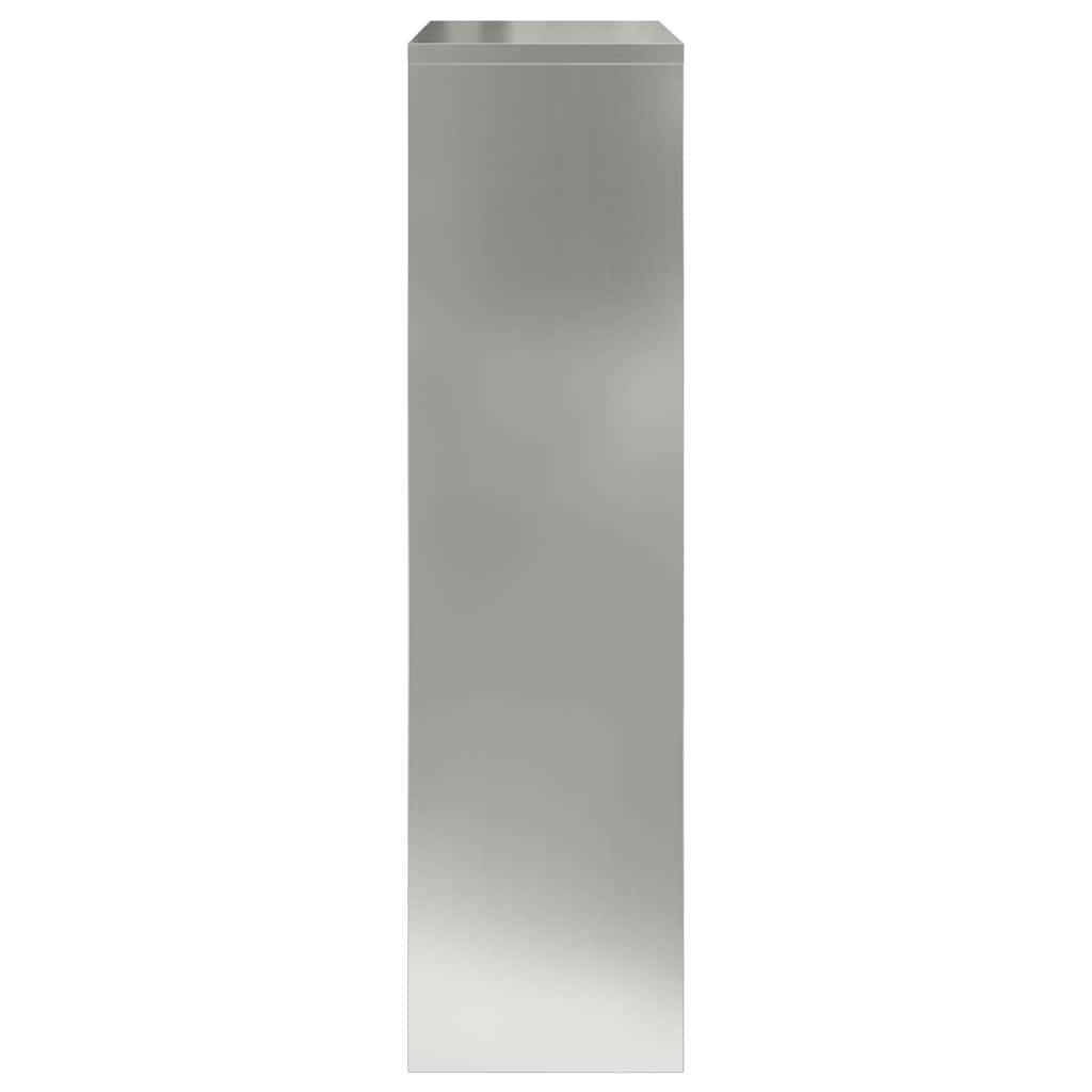 vidaXL Paketdrop-Box mit Tür Silber 44 x 22 x 82 cm Verzinkter Stahl