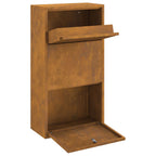 vidaXL Paketdrop-Box mit Tür Rostig 44 x 22 x 82 cm Wetterfeststahl