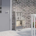 vidaXL Paketdrop-Box mit Tür Silber 44,5 x 29 x 110,5 cm Edelstahl