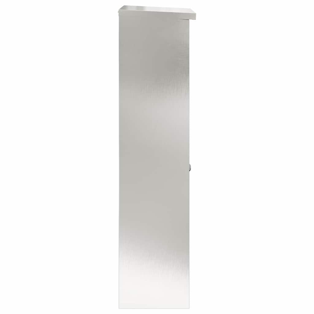 vidaXL Paketdrop-Box mit Tür Silber 44,5 x 29 x 110,5 cm Edelstahl