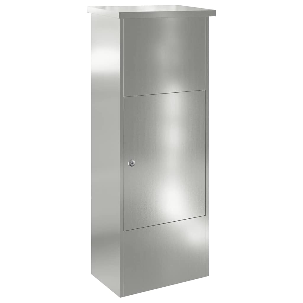 vidaXL Paketdrop-Box Schwarz 44,5 x 29 x 110,5 cm Verzinkter Stahl