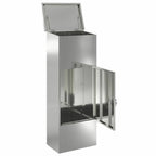 vidaXL Paketdrop-Box Schwarz 44,5 x 29 x 110,5 cm Verzinkter Stahl