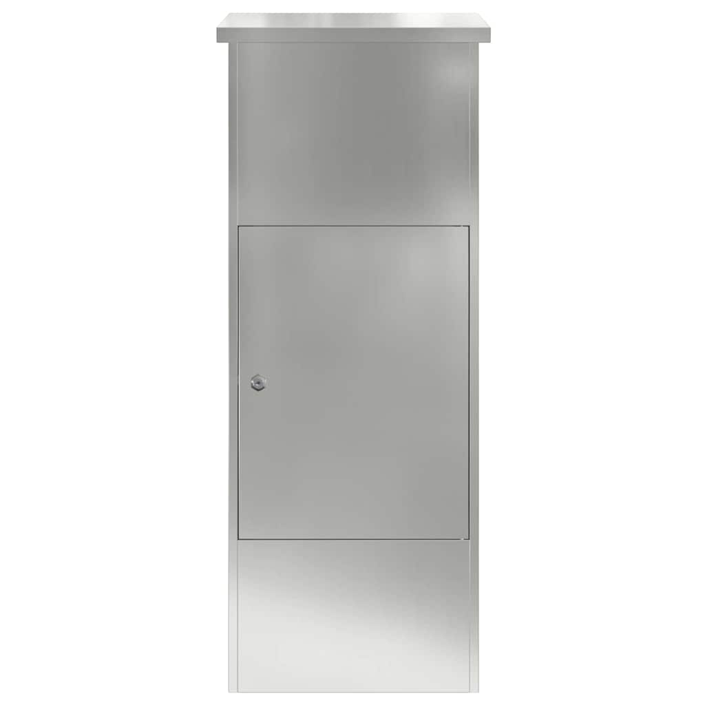 vidaXL Paketdrop-Box Schwarz 44,5 x 29 x 110,5 cm Verzinkter Stahl