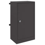 vidaXL Briefkasten mit Speicher mit Tür Schwarz 30 x 20 x 55 cm Stahl