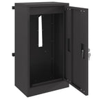 vidaXL Briefkasten mit Speicher mit Tür Schwarz 30 x 20 x 55 cm Stahl