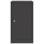 vidaXL Briefkasten mit Speicher mit Tür Schwarz 30 x 20 x 55 cm Stahl