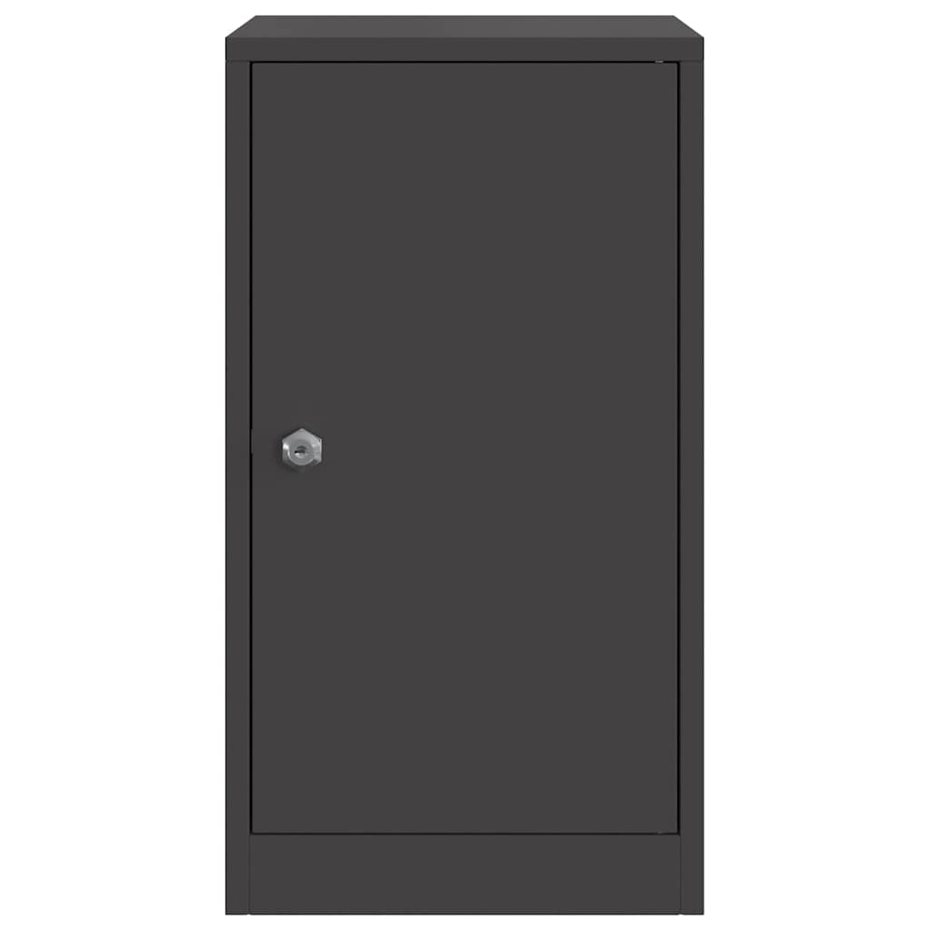 vidaXL Briefkasten mit Speicher mit Tür Schwarz 30 x 20 x 55 cm Stahl