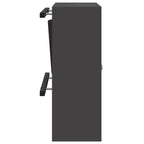 vidaXL Briefkasten mit Speicher mit Tür Schwarz 30 x 20 x 55 cm Stahl