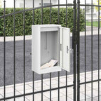 vidaXL Briefkasten mit Speicher mit Tür Schwarz 30 x 20 x 55 cm Stahl
