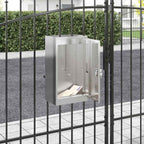 vidaXL Briefkasten mit Speicher Silber 30 x 20 x 55 cm Edelstahl