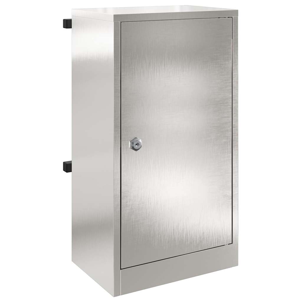 vidaXL Briefkasten mit Speicher Silber 30 x 20 x 55 cm Edelstahl