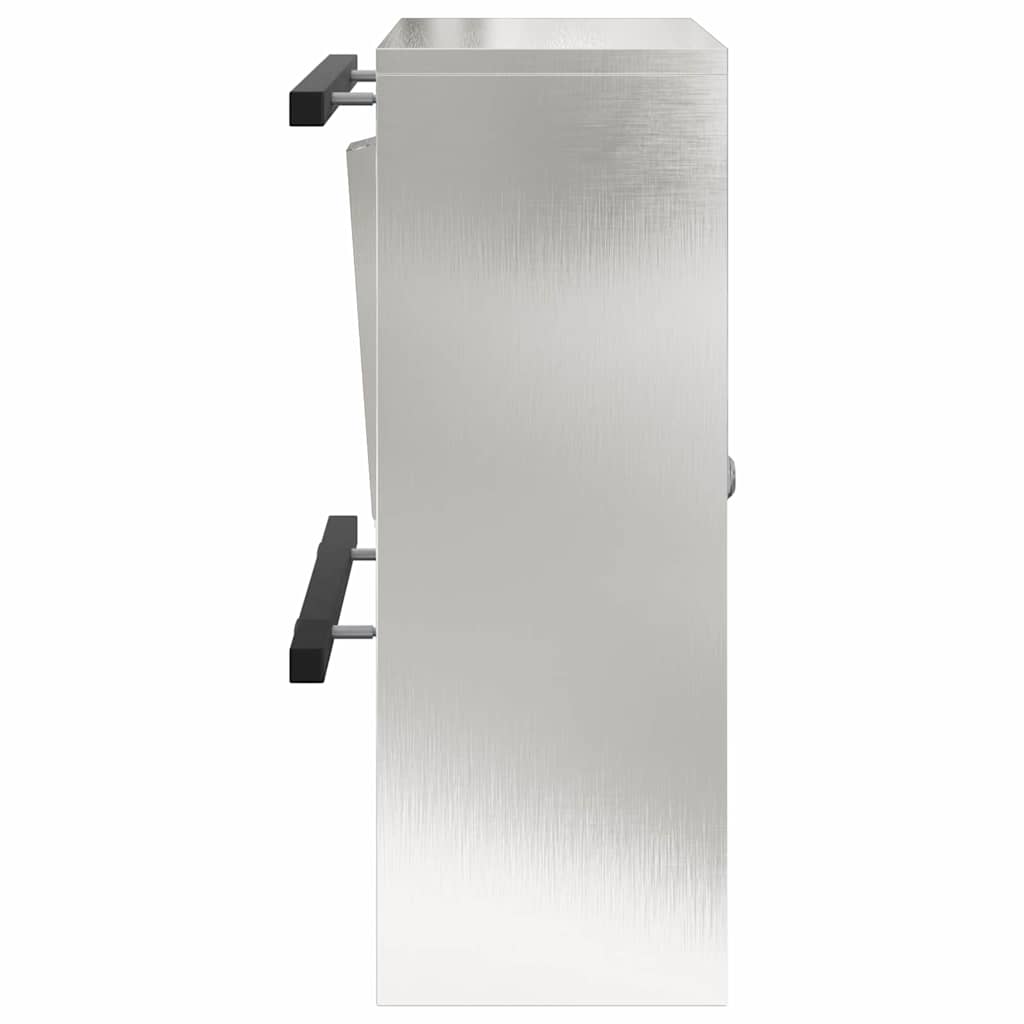 vidaXL Briefkasten mit Speicher Silber 30 x 20 x 55 cm Edelstahl
