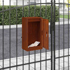 vidaXL Briefkasten mit Speicher Rostig 30 x 20 x 55 cm Wetterfeststahl