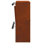 vidaXL Briefkasten mit Speicher Rostig 30 x 20 x 55 cm Wetterfeststahl