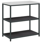 vidaXL Küchenaufbewahrung HATTEM Schwarz 90 x 50 x 92 cm Stahl