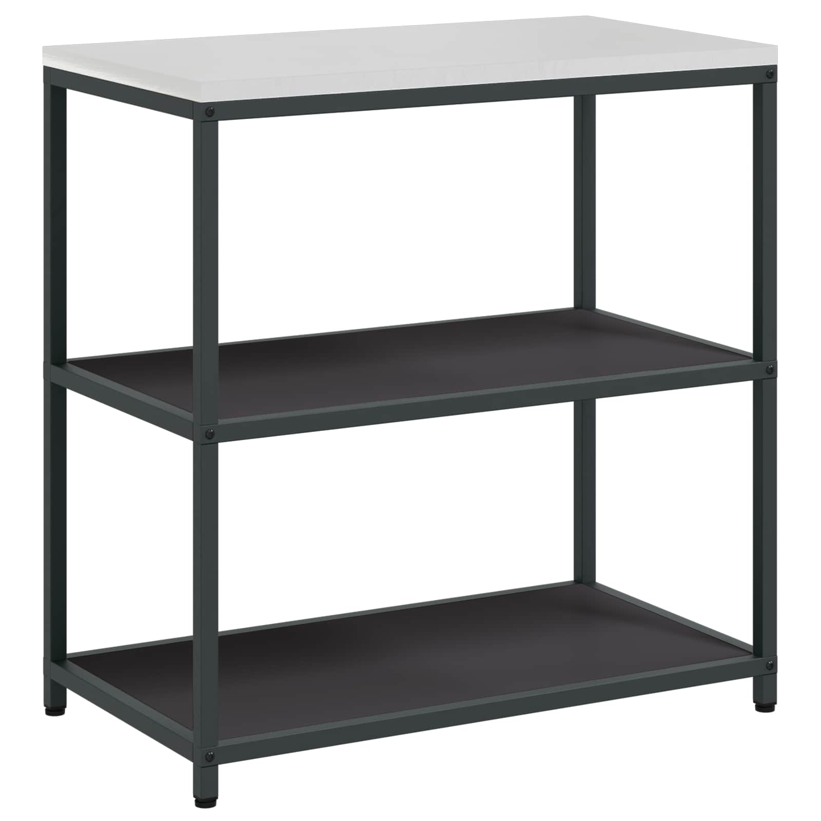 vidaXL Küchenaufbewahrung HATTEM Schwarz 90 x 50 x 92 cm Stahl