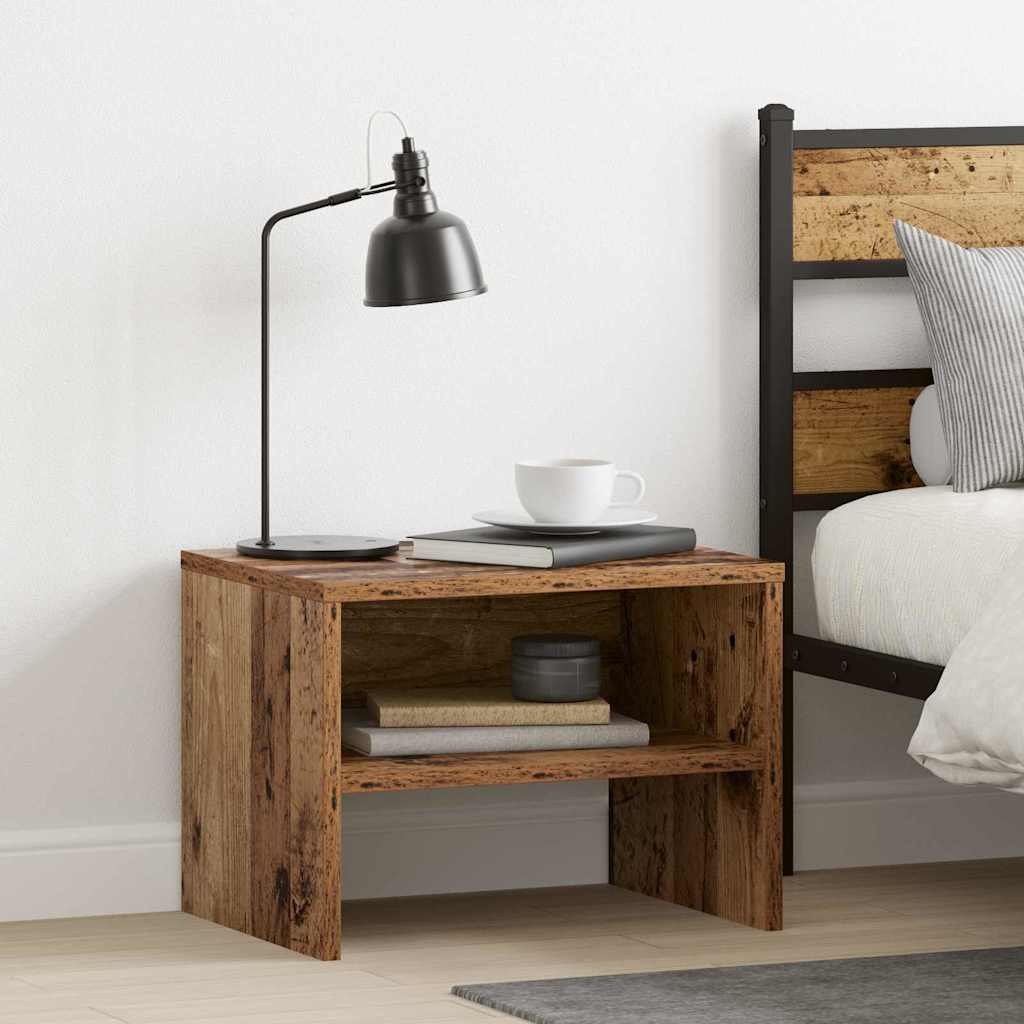vidaXL Nachttisch Altholz 40 x 40 x 30 cm Holzwerkstoff