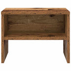 vidaXL Nachttisch Altholz 40 x 40 x 30 cm Holzwerkstoff