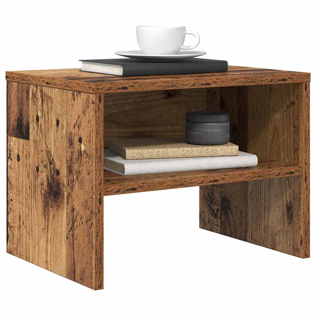 vidaXL Nachttisch Altholz 40 x 40 x 30 cm Holzwerkstoff