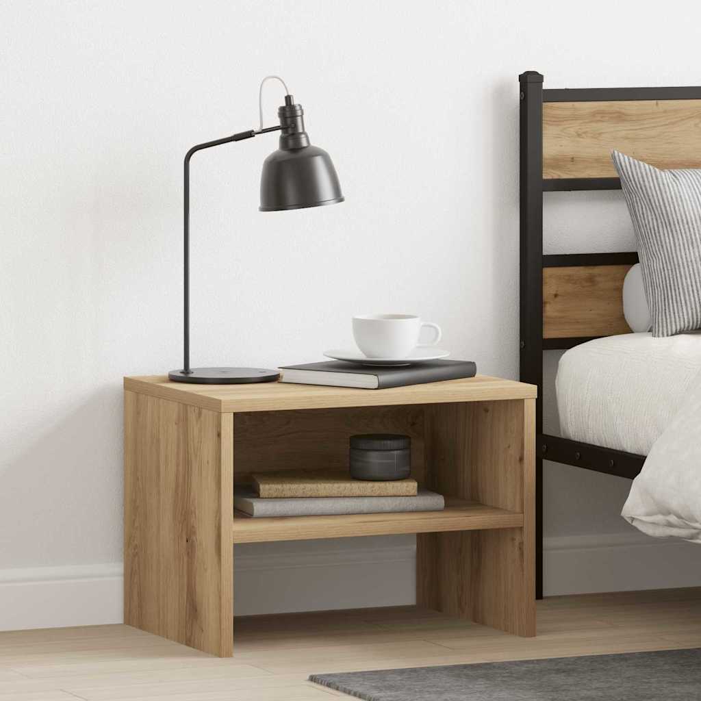 vidaXL Nachttisch 2 pcs Artisan-Eiche 40 x 40 x 30 cm Holzwerkstoff
