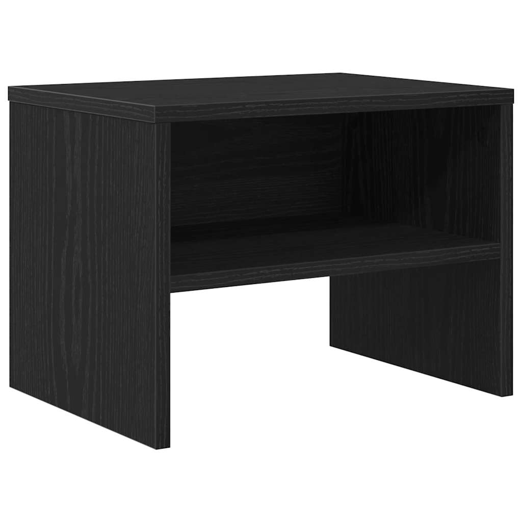 vidaXL Nachttisch 2 pcs Schwarz Eichen-Optik 40 x 40 x 30 cm