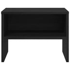 vidaXL Nachttisch 2 pcs Schwarz Eichen-Optik 40 x 40 x 30 cm