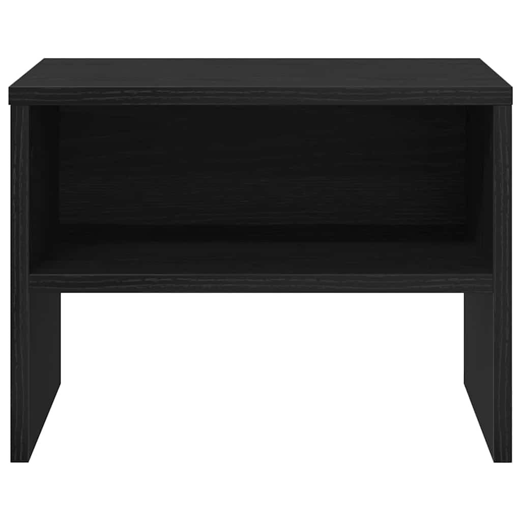 vidaXL Nachttisch 2 pcs Schwarz Eichen-Optik 40 x 40 x 30 cm