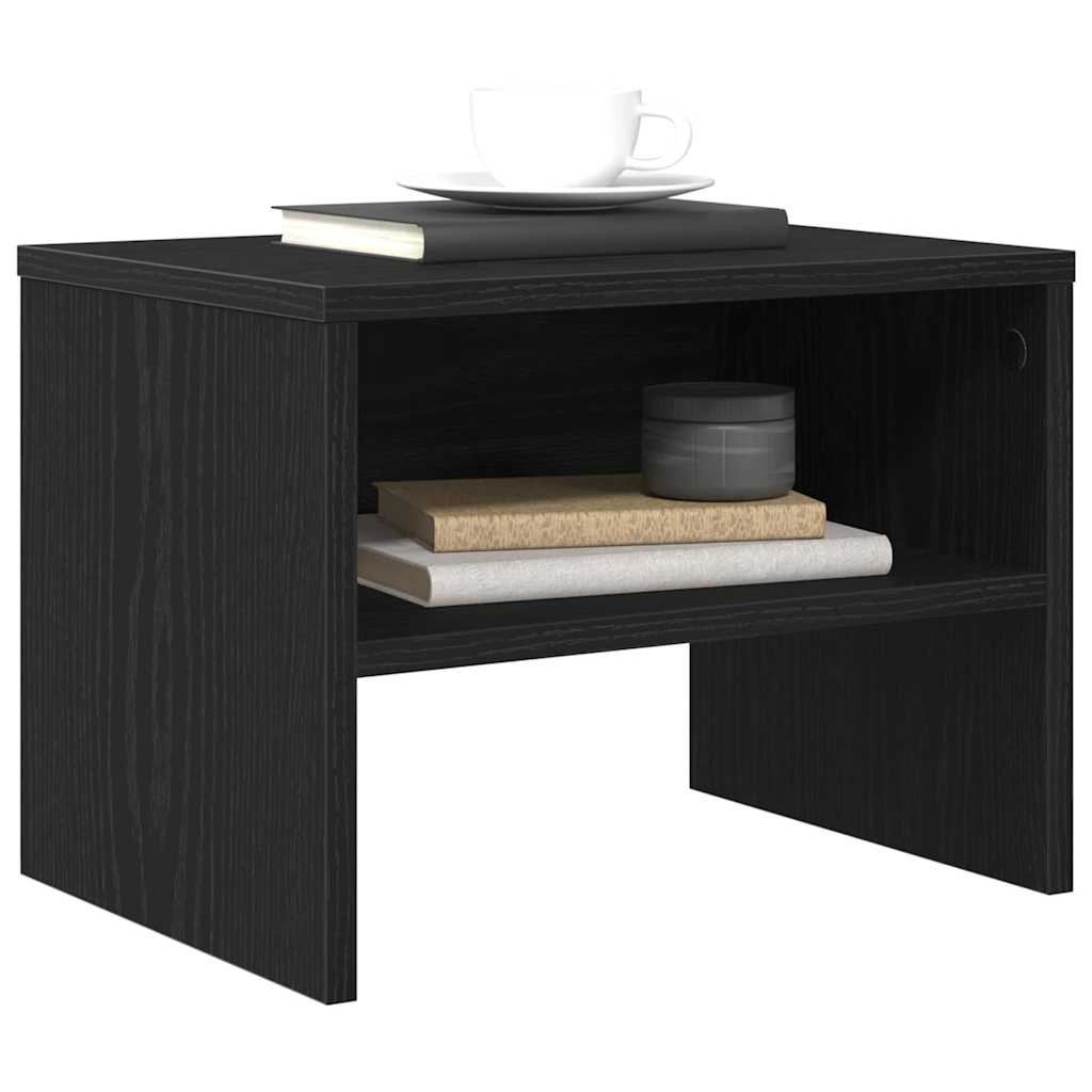 vidaXL Nachttisch 2 pcs Schwarz Eichen-Optik 40 x 40 x 30 cm