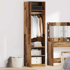 vidaXL Kleiderschrank mit Regal Altholz 50 x 50 x 200 cm Holzwerkstoff