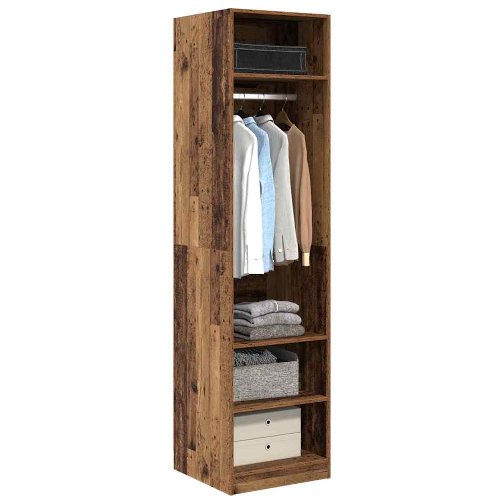 vidaXL Kleiderschrank mit Regal Altholz 50 x 50 x 200 cm Holzwerkstoff