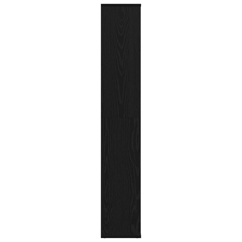 vidaXL Raumteiler Schwarz Eichen-Optik 100 x 24 x 140 cm Holzwerkstoff