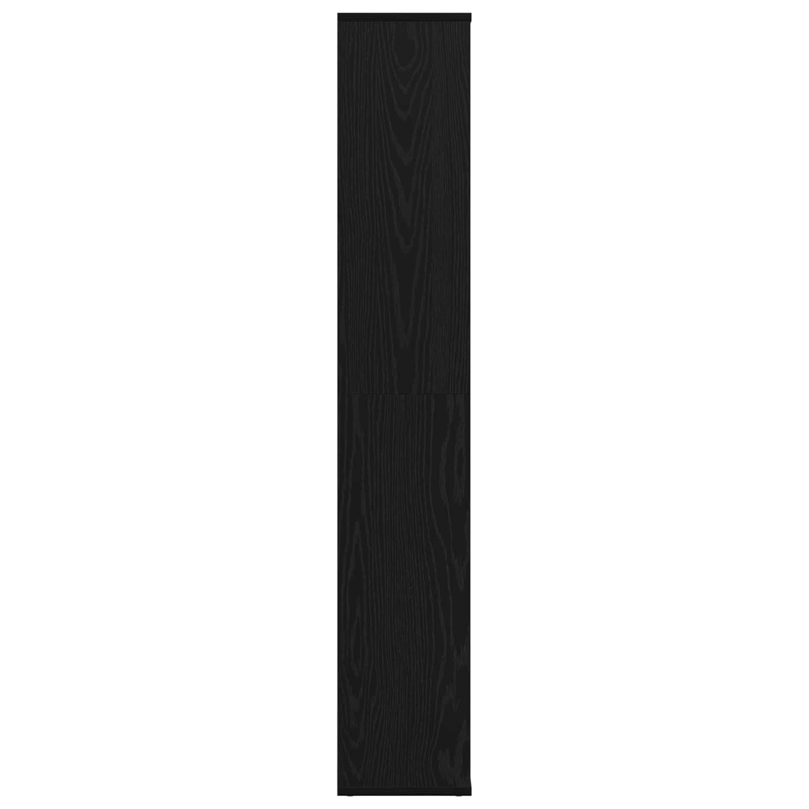 vidaXL Raumteiler Schwarz Eichen-Optik 100 x 24 x 140 cm Holzwerkstoff