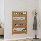 vidaXL Schuhschrank 2 pcs Artisan-Eiche 81 x 18 x 60 cm Holzwerkstoff