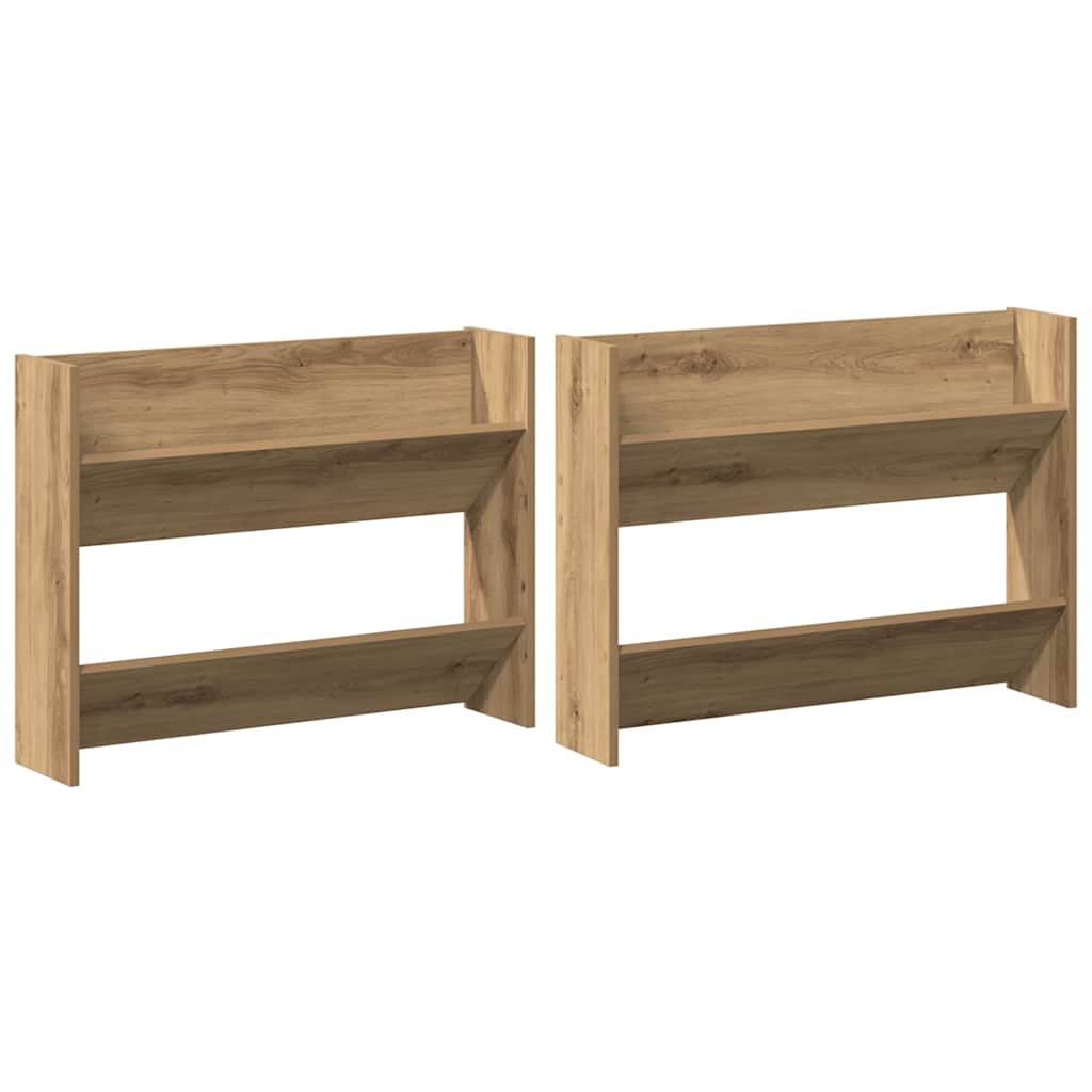 vidaXL Schuhschrank 2 pcs Artisan-Eiche 81 x 18 x 60 cm Holzwerkstoff