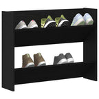 vidaXL Schuhschrank Schwarz Eichen-Optik 82 x 18 x 60 cm Holzwerkstoff