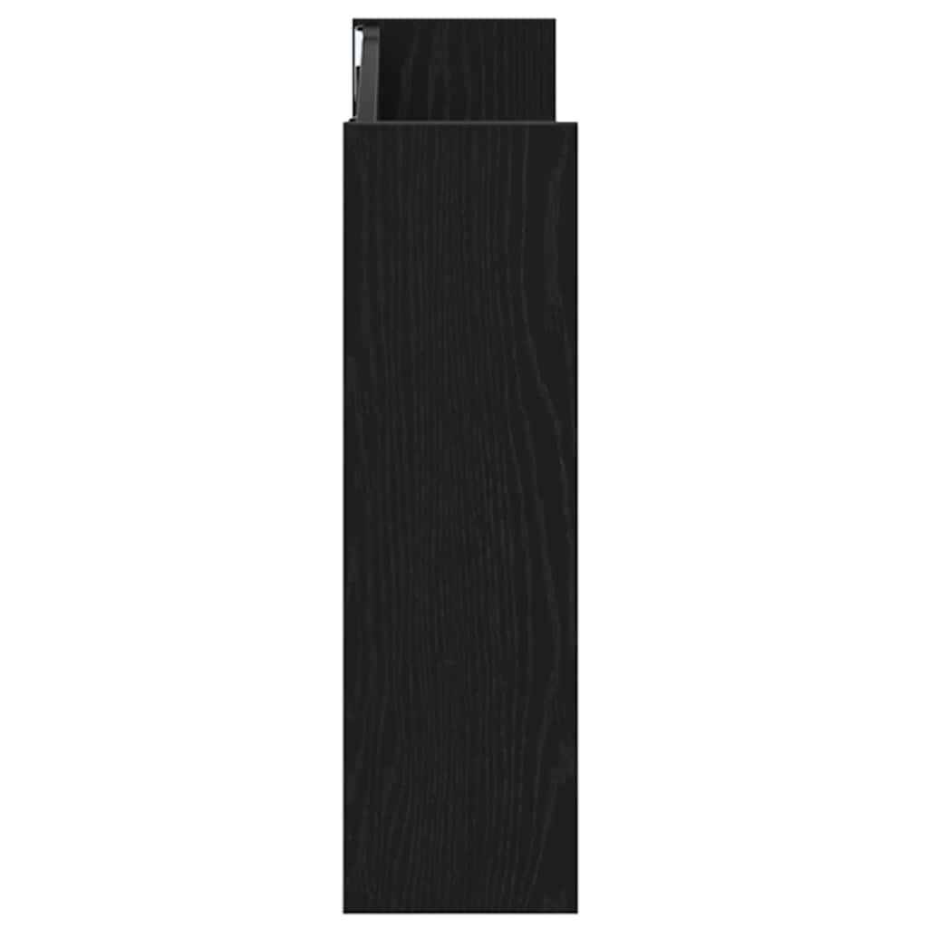 vidaXL Schuhschrank Schwarz Eichen-Optik 82 x 18 x 60 cm Holzwerkstoff