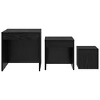 vidaXL Couchtisch 3 pcs Schwarz Eichen-Optik Holzwerkstoff