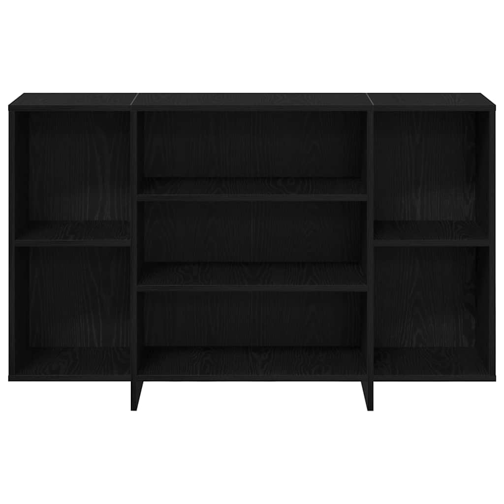 vidaXL Sideboard Schwarz Eichen-Optik 120 x 30 x 75 cm Holzwerkstoff