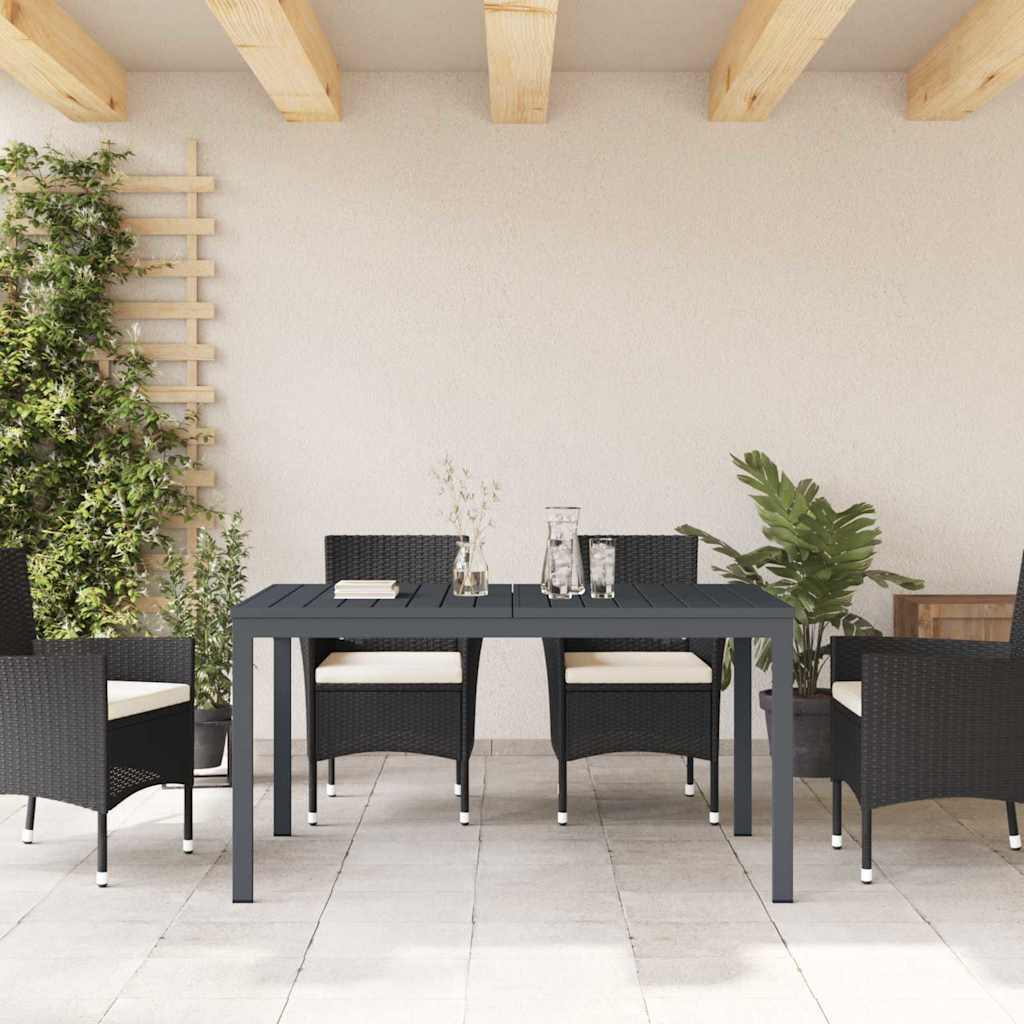vidaXL Esstisch für draußen Faltbar Anthrazit 210 x 90 x 73 cm Stahl