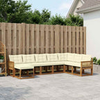 vidaXL Outdoor-Sofagarnitur 8 pcs Natur und Creme